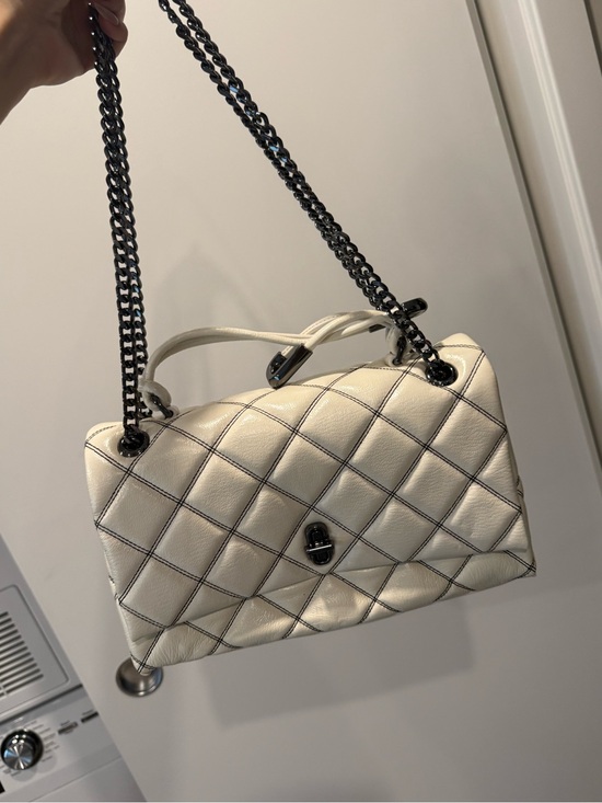 Marc Jacobs Handbags - Marc Jacobs Cream Quilted Shoulder Bag with Gunmetal Chain (never used)